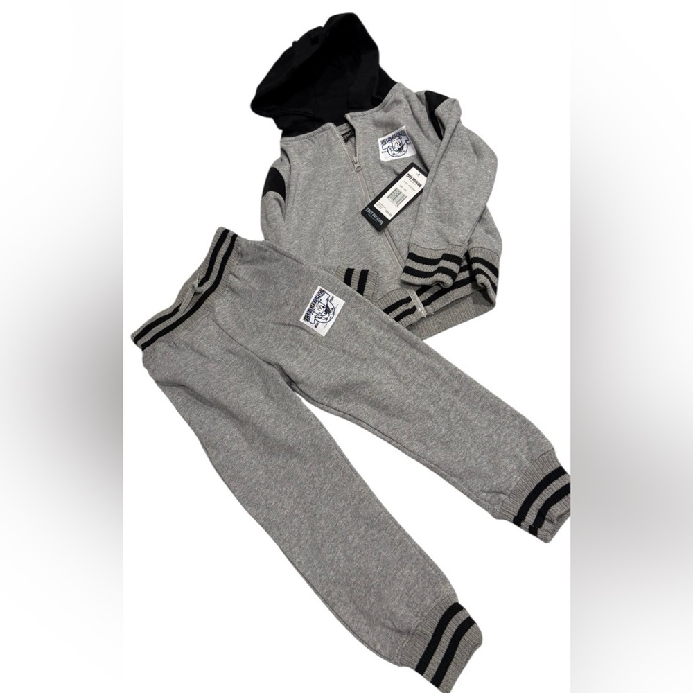 True Religion Gray Kids Jogger Set